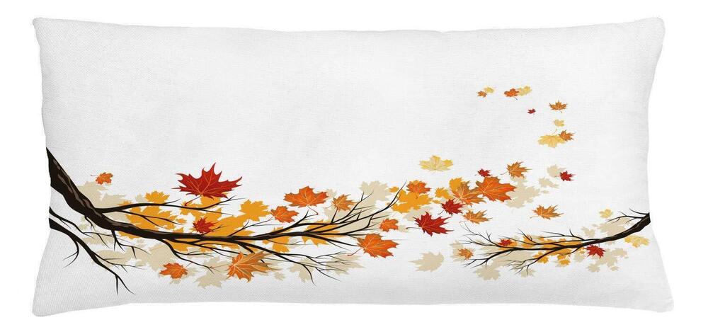 6191 Fall Throw Pillow Cushion Cover, Swirling Bended Autumn Tree Branches